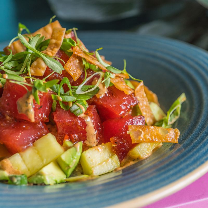Miss B's Coconut Club Ahi Poke Bowl Mission Beach San Diego