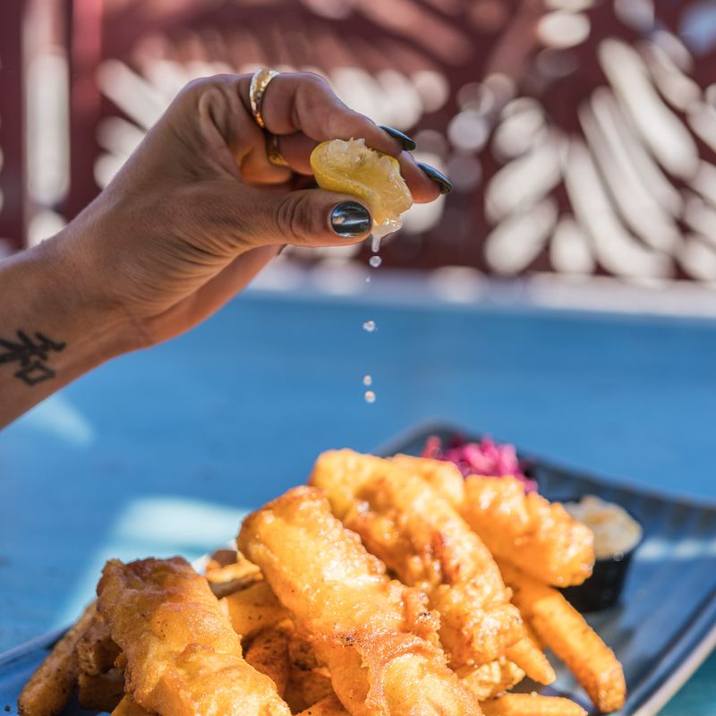 Miss B's Coconut Club fish and chips Mission Beach San Diego
