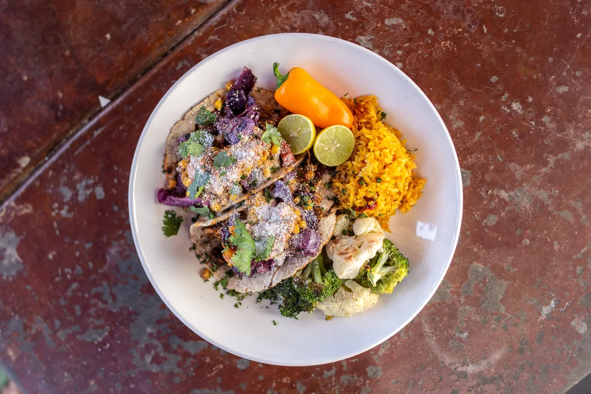 Miss B's Coconut Club Jerk Plate Mission Beach San Diego