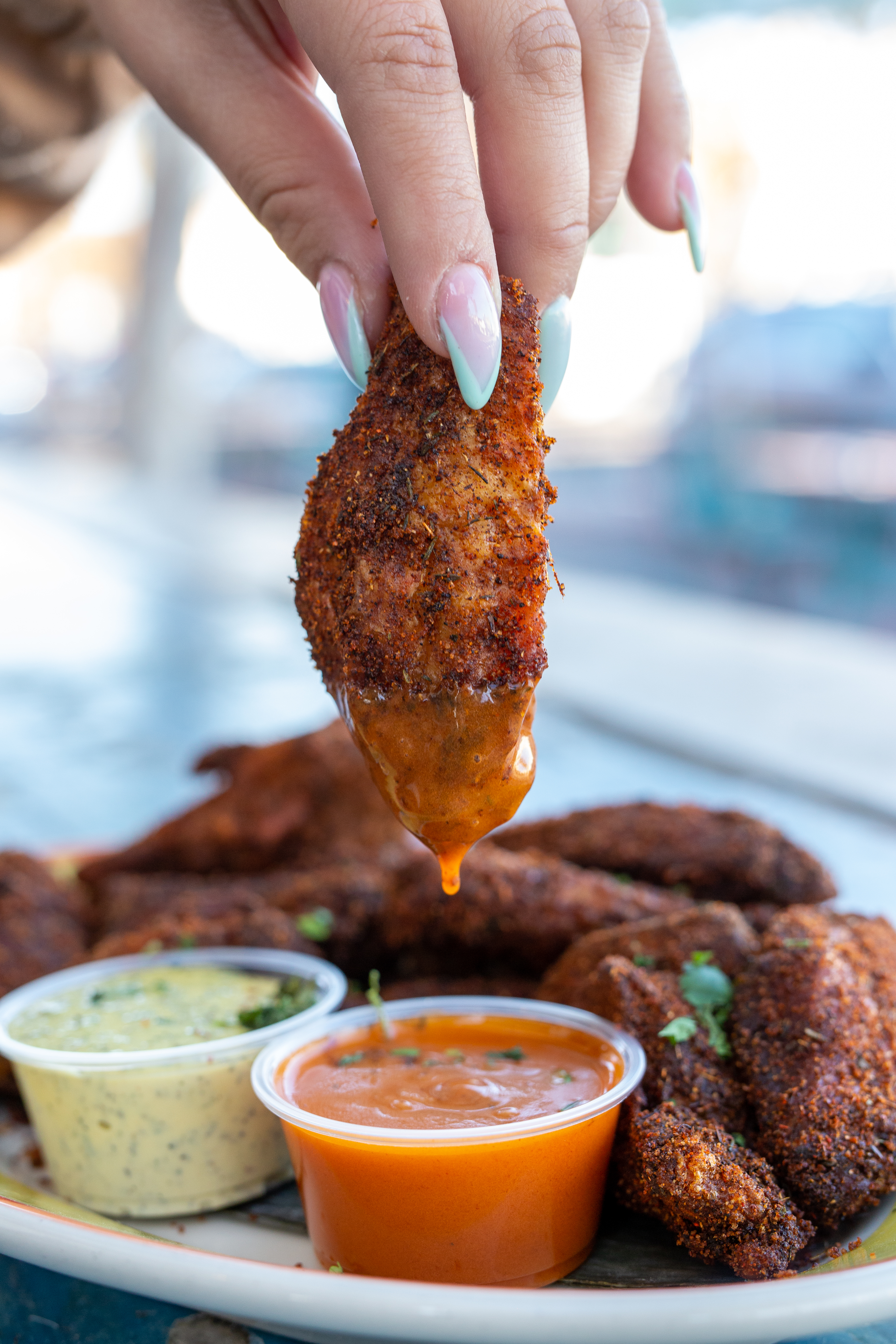 Miss B's Coconut Club jerk rubbed chicken wings Mission Beach San Diego