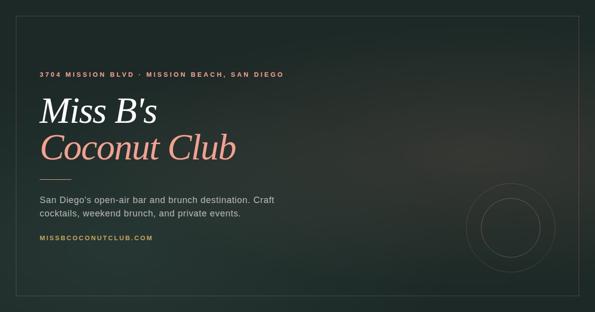 Caribbean-Inspired Happy Hour Costs in San Diego: What to Check at Miss B's